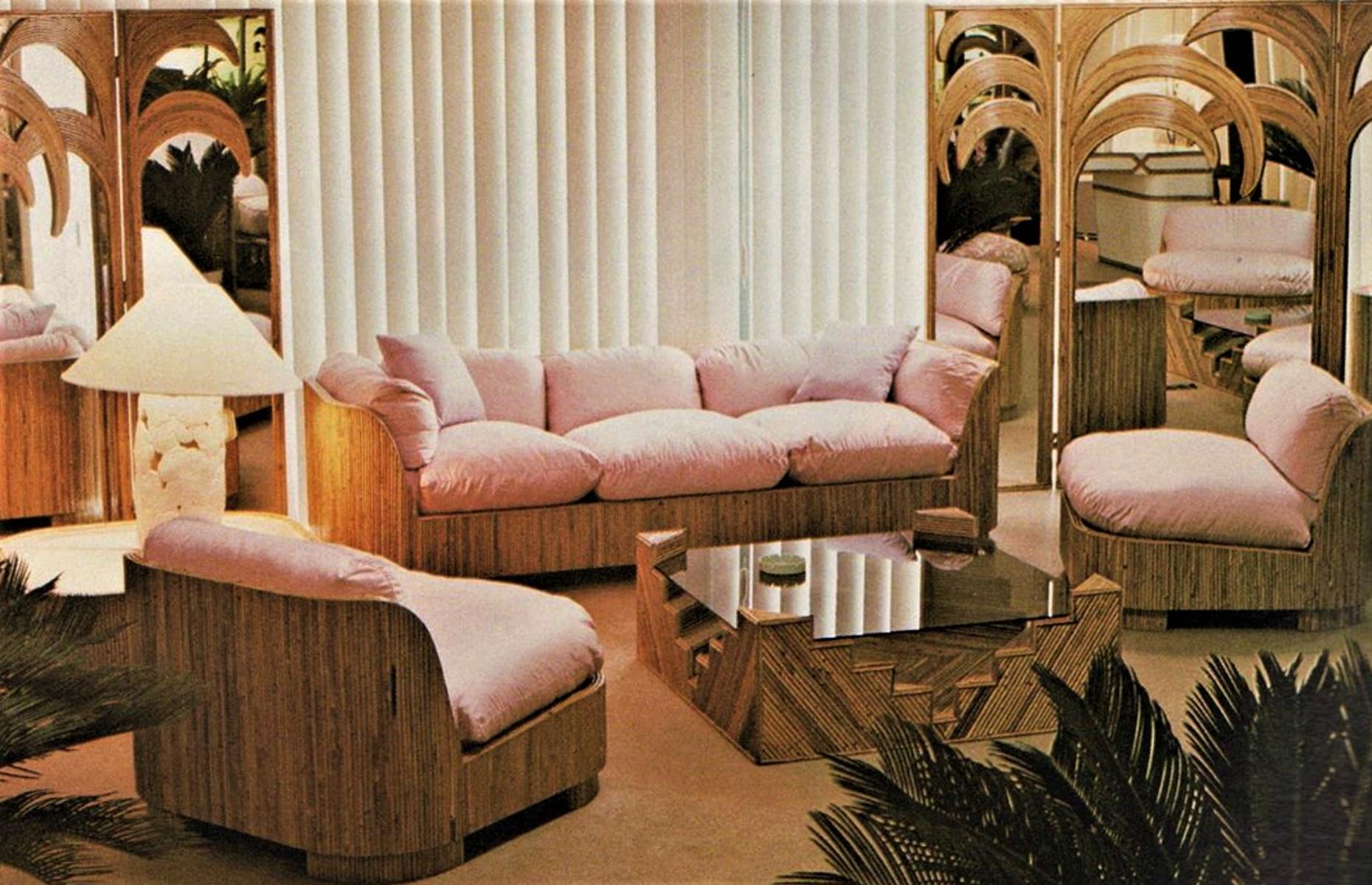 1980s tiki-style living room